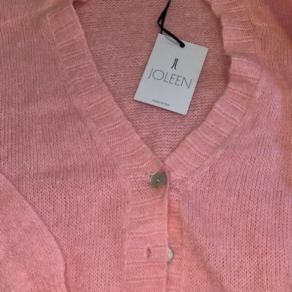 Joleen Women's Cardigan Sweater Sweater Long Sleeve Open Front Cardigan V-N Pink - Picture 5 of 5